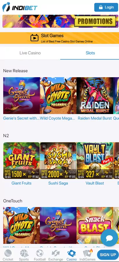 indibet app slots