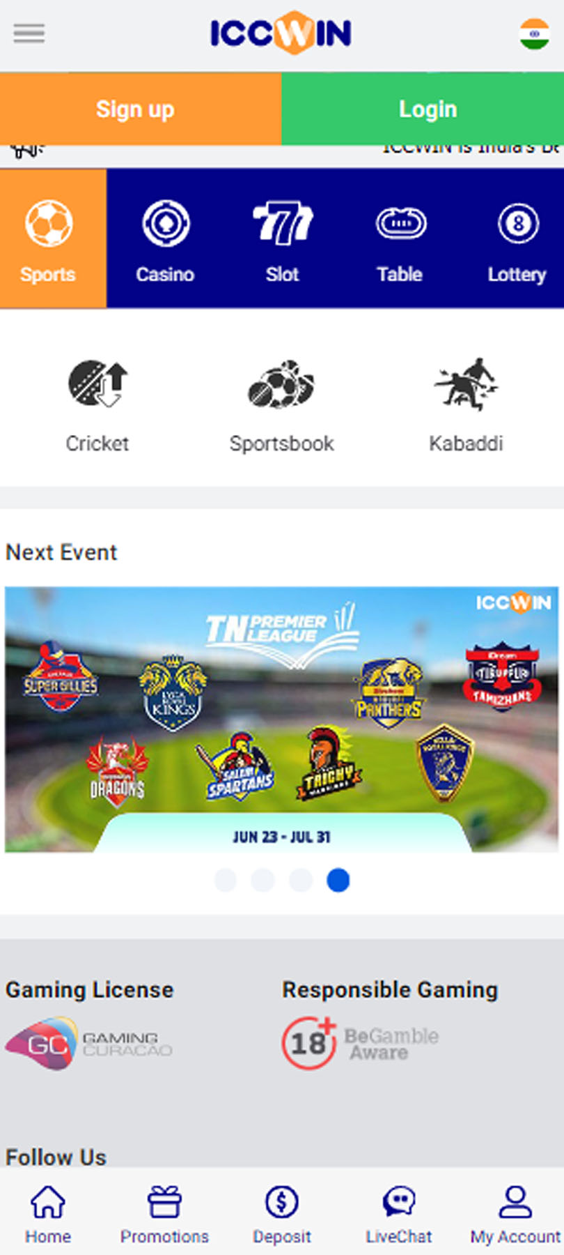 iccwin app sports